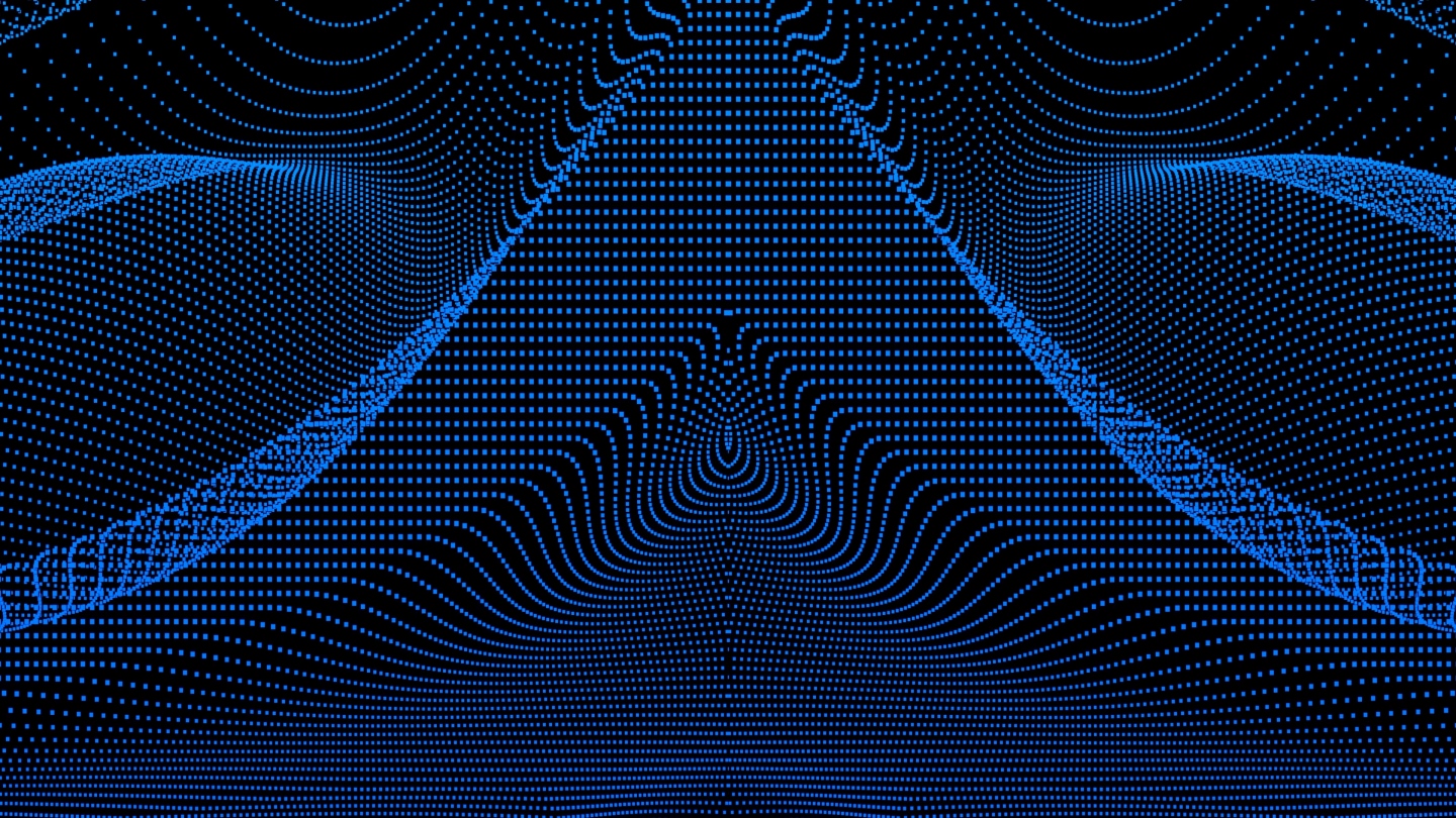 【4K时尚背景】蓝色光点科技曲线VJ视觉