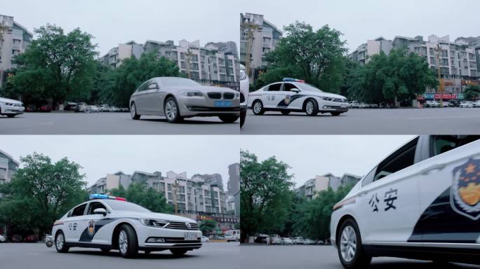 【4K阿莱】城市空镜警车车流