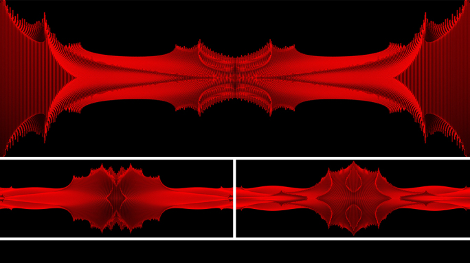 【宽屏时尚背景】红黑立体动感纤细律动线条