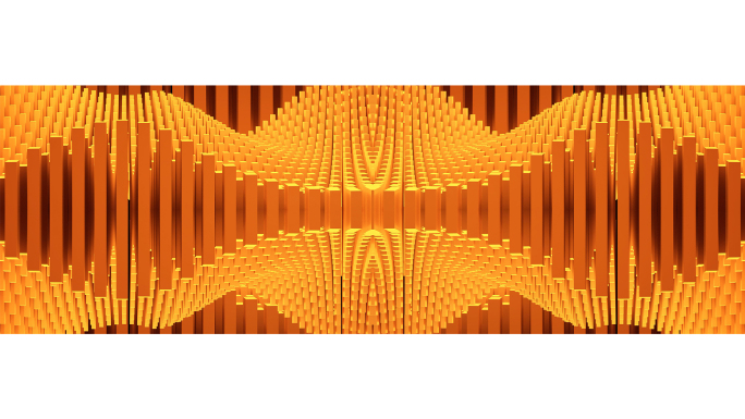 【宽屏时尚背景】黄橙空间创意几何简约温暖