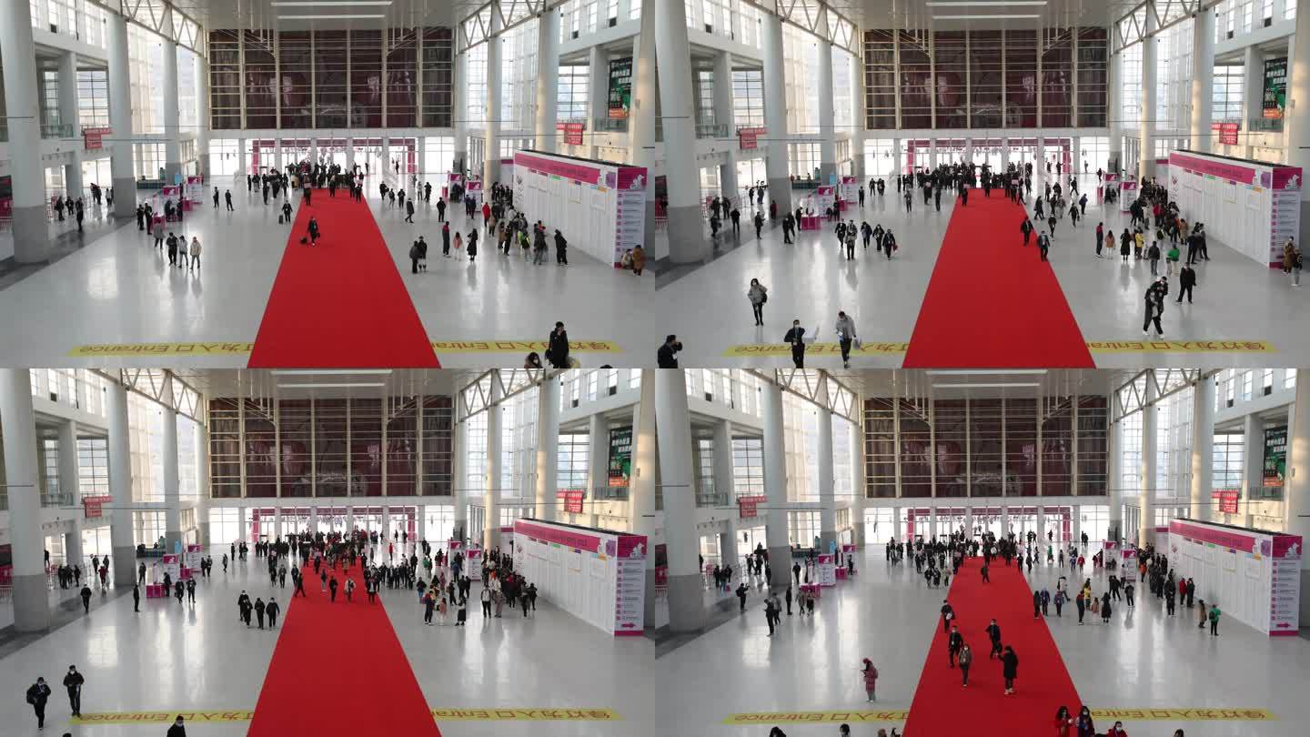 北京顺义新国际博览中心展会延时视频素材