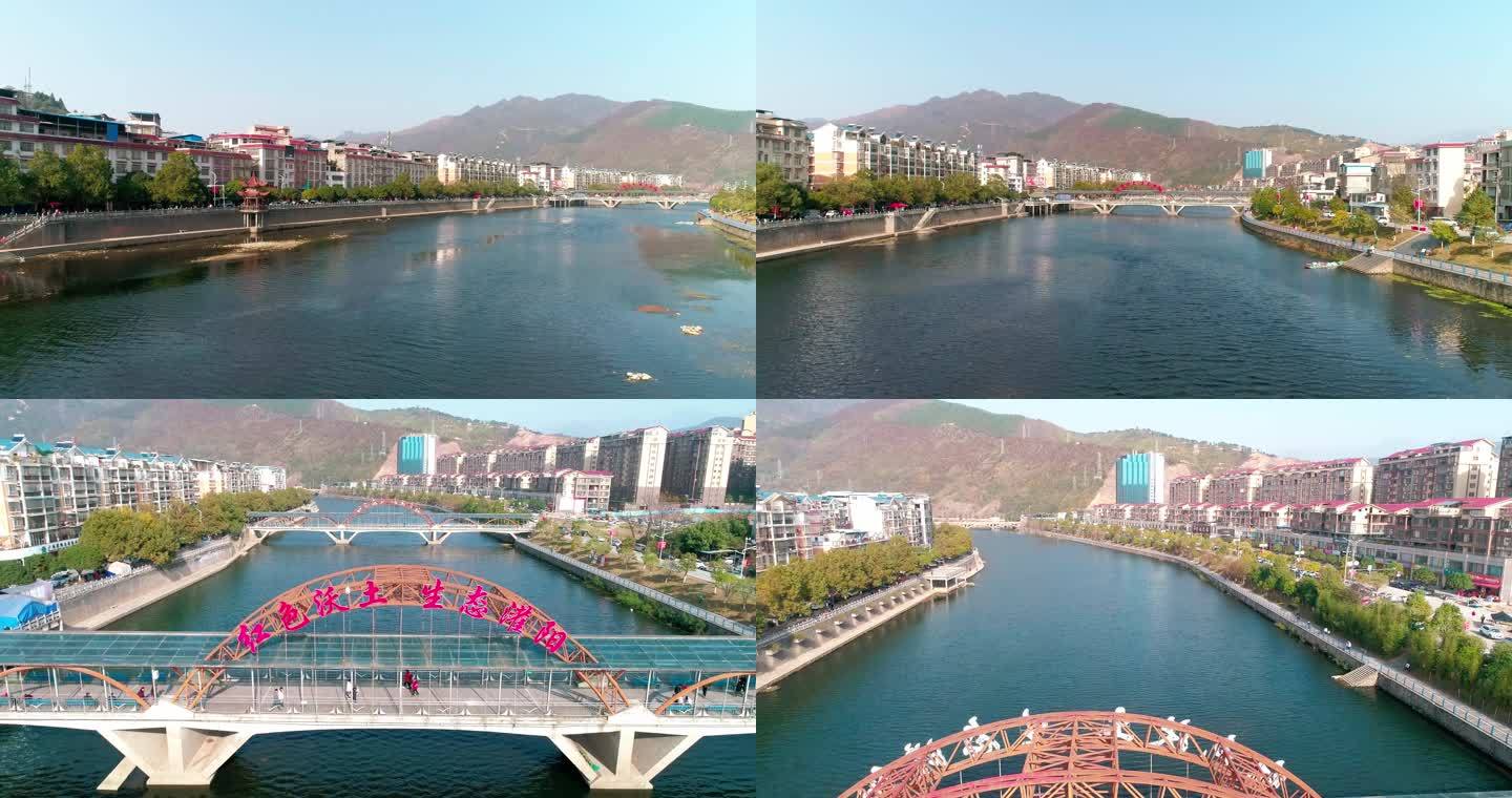 广西灌阳县城航拍大全景
