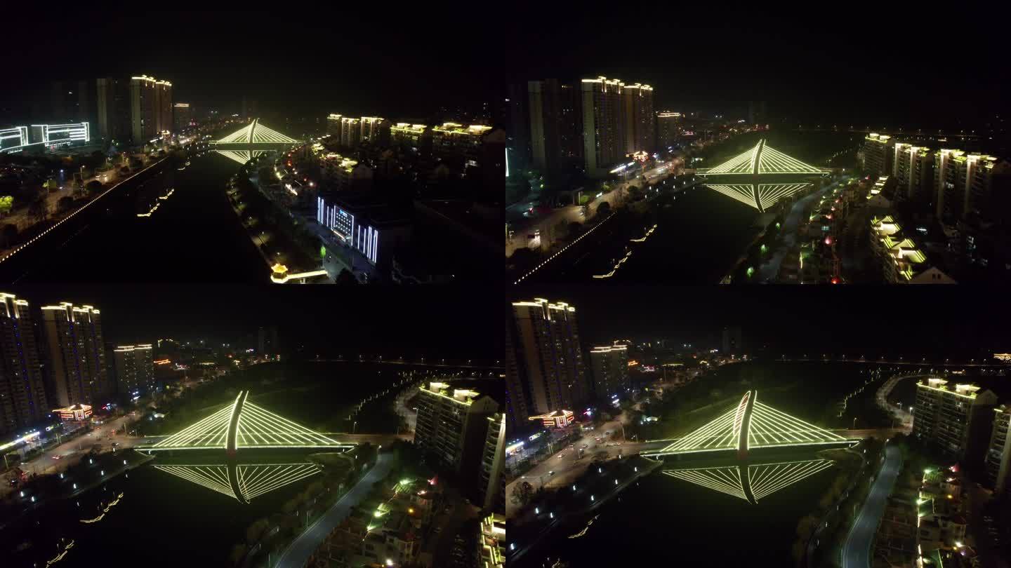 湖北咸宁淦河大桥夜景