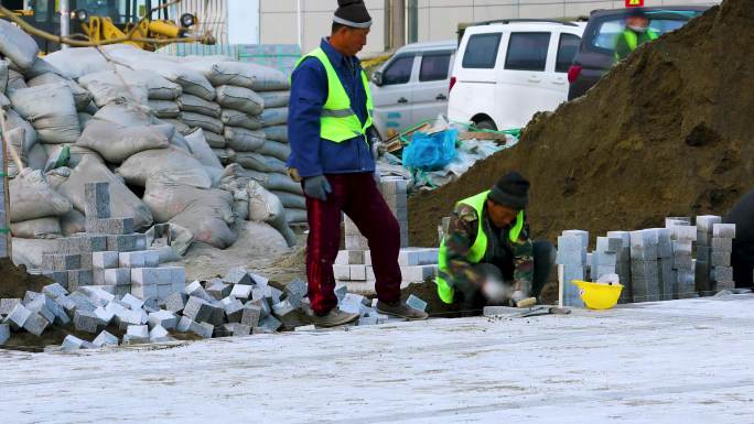 4K地铁施工工人农民工城建基建