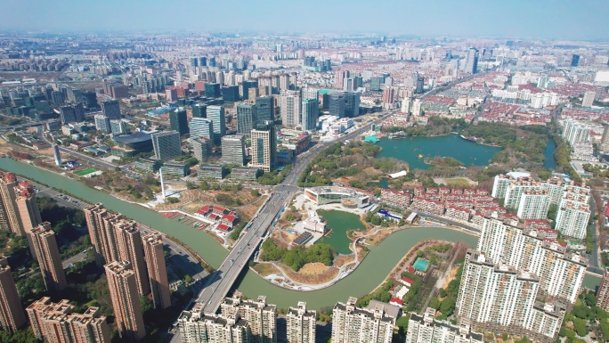 上海普陀区美丽城市建设苏州河河畔长风公园