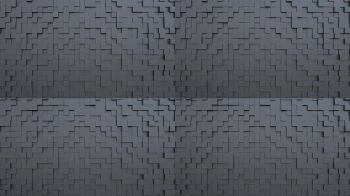 黑色立方体 背景墙 循环动画 4K
