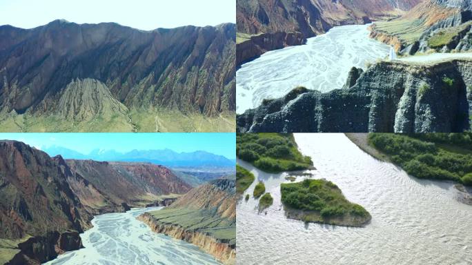 高清4k 新疆风光 原始大峡谷