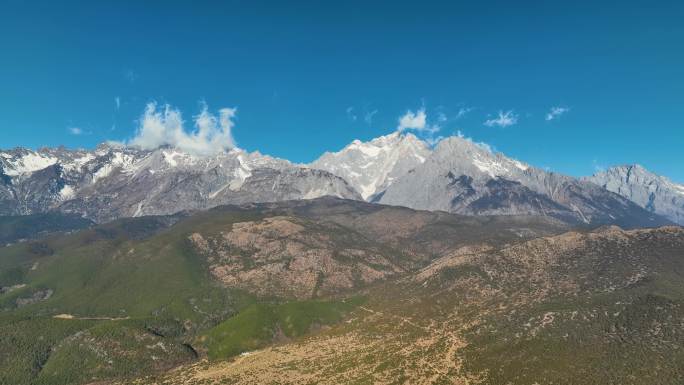 云南丽江玉龙雪山美景航拍宣传片4K