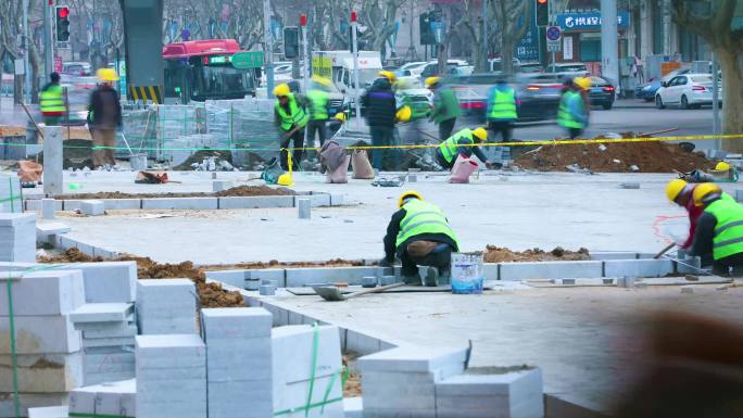 4K地铁施工工人农民工城建基建