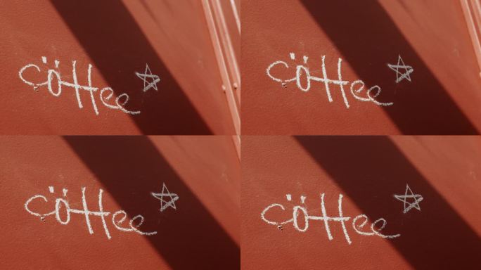 咖啡英文红墙阳光