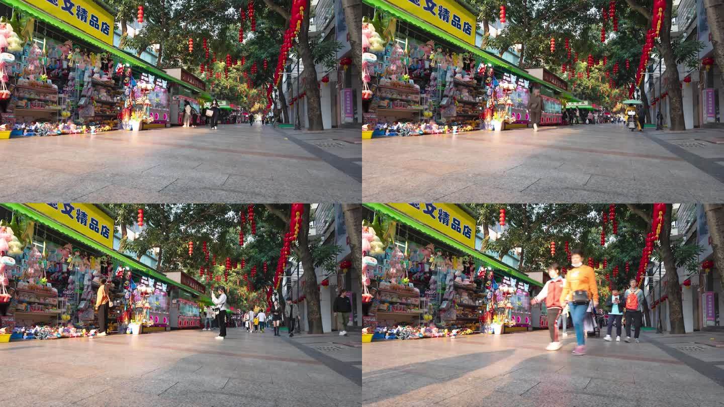 珠海斗门步行街延时摄影