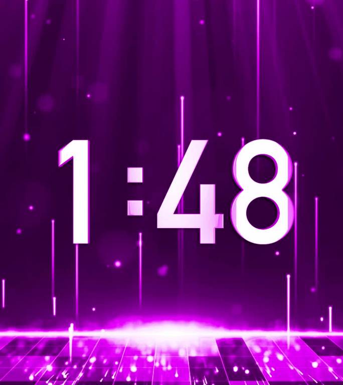 高端粉紫色3分钟液晶倒计时竖屏
