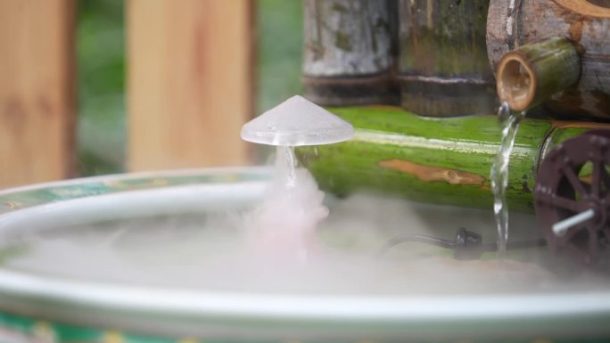 假山 灯饰 景观 中国风