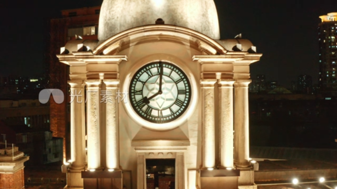 广州粤海关博物馆夜景航拍