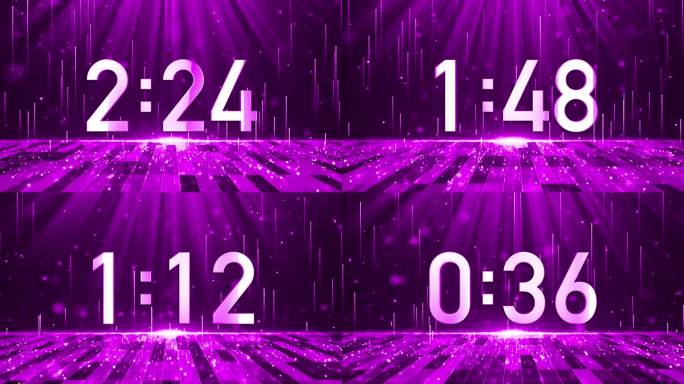 高端粉紫色3分钟液晶倒计时