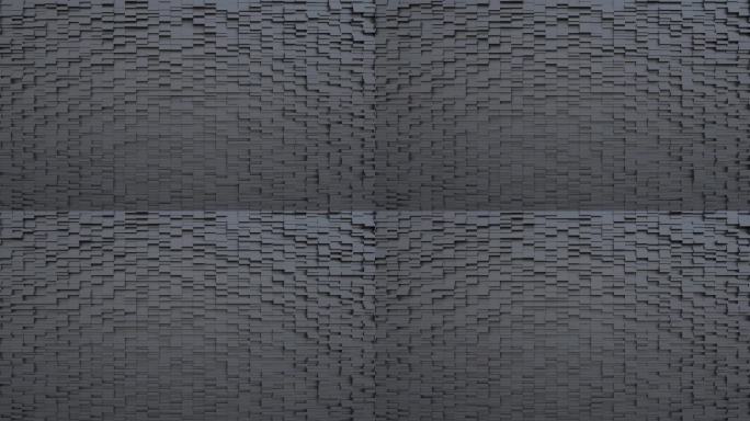 黑色长方形  背景墙 循环动画 4K