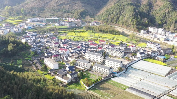 石台航拍 原素材 秋浦河 山区