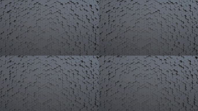 黑色六边形 背景墙 循环动画 4K