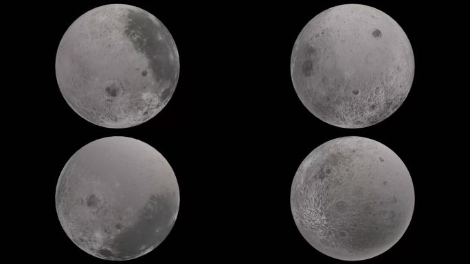 旋转月亮月球