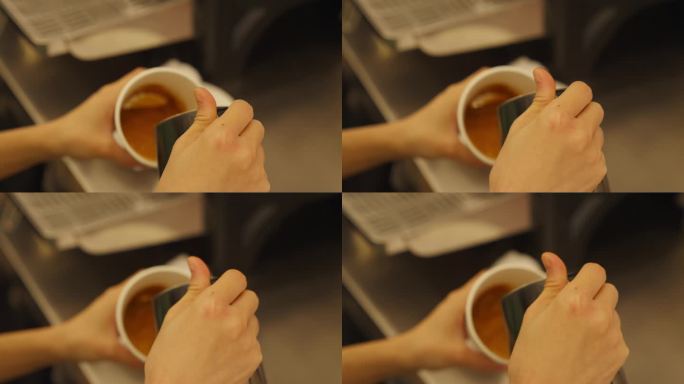 拿铁咖啡制作流程