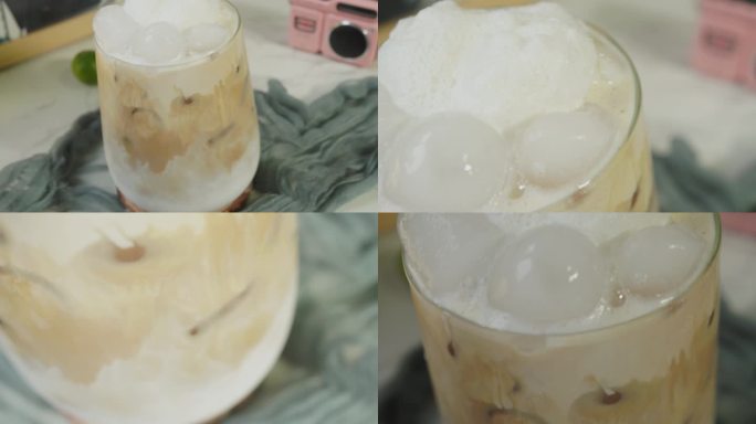 【镜头合集】椰云拿铁冰咖啡美式摩卡