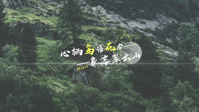 4K 清新文字标题字幕排版