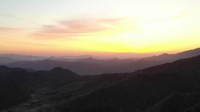 石台航拍 原素材 秋浦河 山区 古村