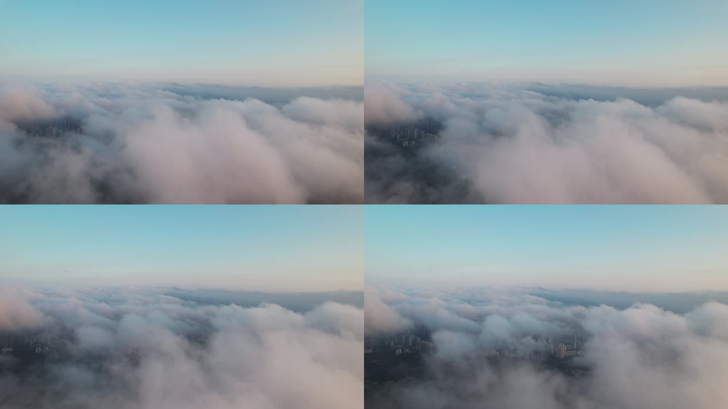 【正版】4K原创城市低空云海航拍