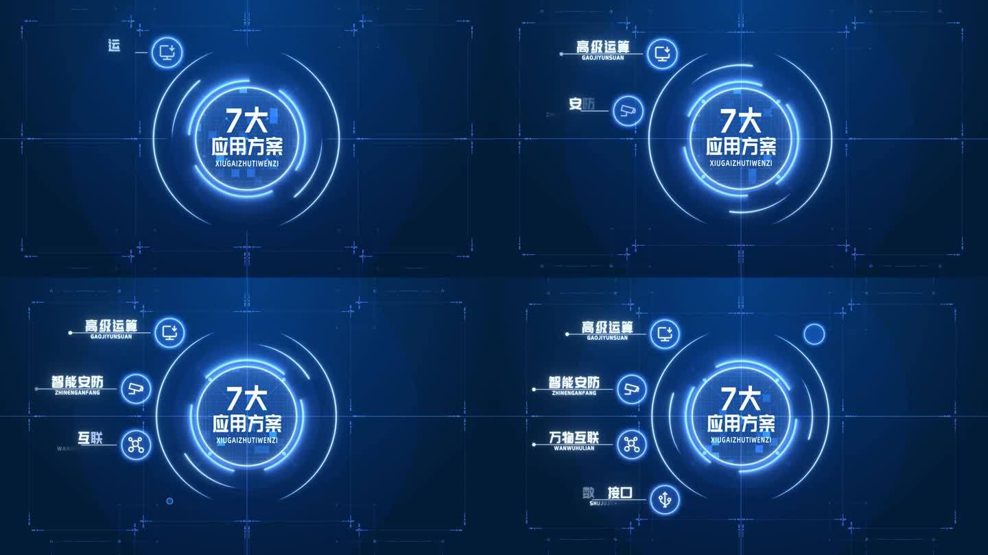 【7】科技蓝色图文信息结构分类展示