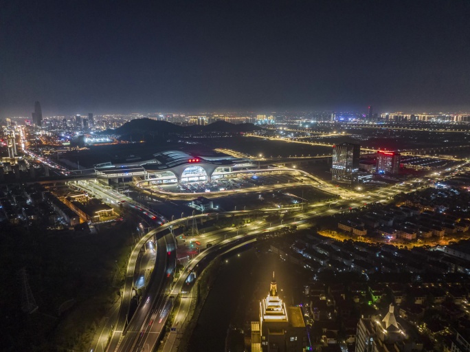 台州站椒江夜景延时