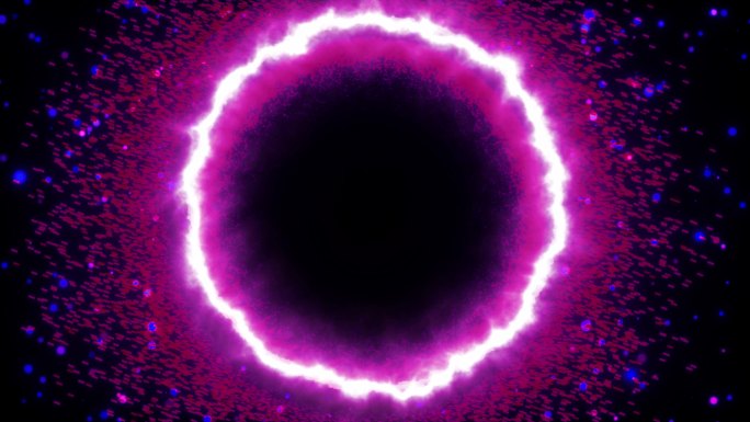 【4K】紫色粒子光圈黑洞漩涡能量光效