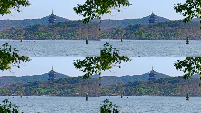 杭州 西湖游船 雷峰塔