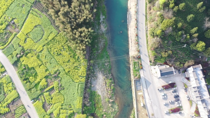 石台航拍  秋浦河