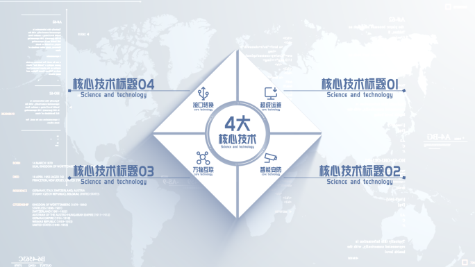 【4】白色简洁图文信息分类介绍AE模板