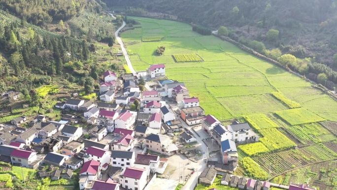 石台航拍 原素材 山区 乡镇