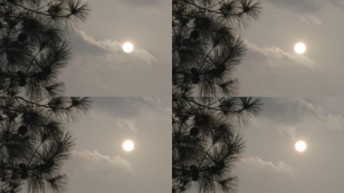 白云，阴天，太阳，4K版