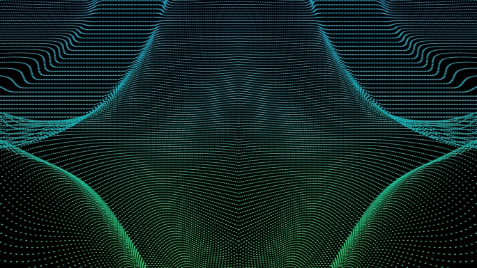 【4K时尚背景】蓝绿光点光线冰屏VJ元素
