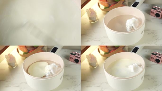 【镜头合集】煮牛奶加热奶油椰乳 (1)