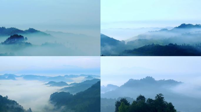 山林 云雾 中国水墨风景