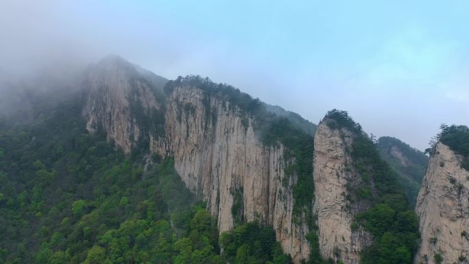 高清4k 航拍 秦岭风光龙峪湾