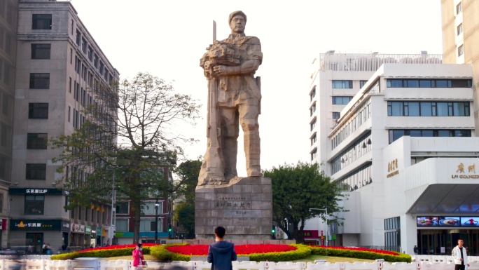 广州解放纪念碑延时 海珠广场