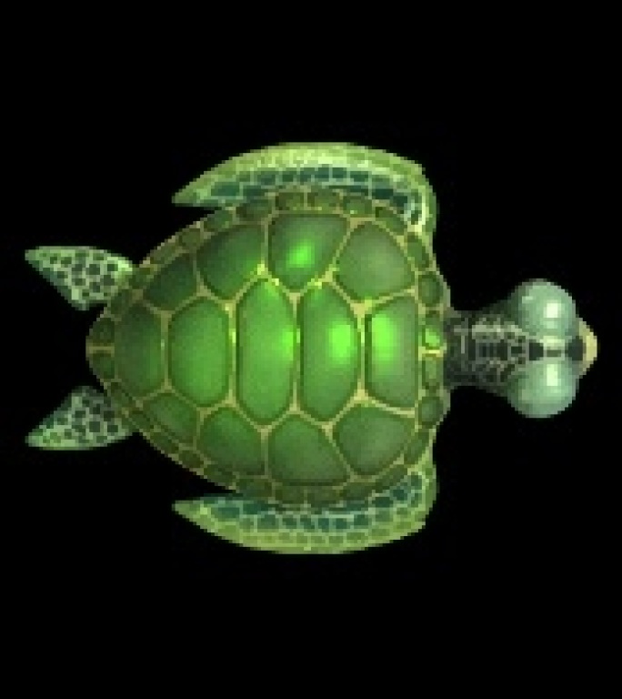 游戏卡通海龟乌龟带透明通道三维动画动态