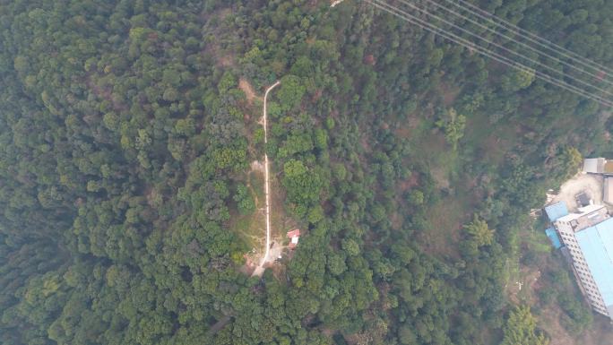 航拍重庆南山泉山炮台遗址