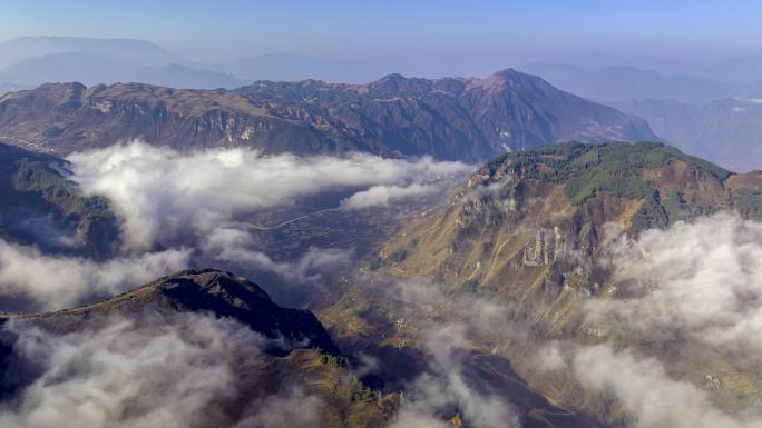 4K延时航拍昭通大山包云海