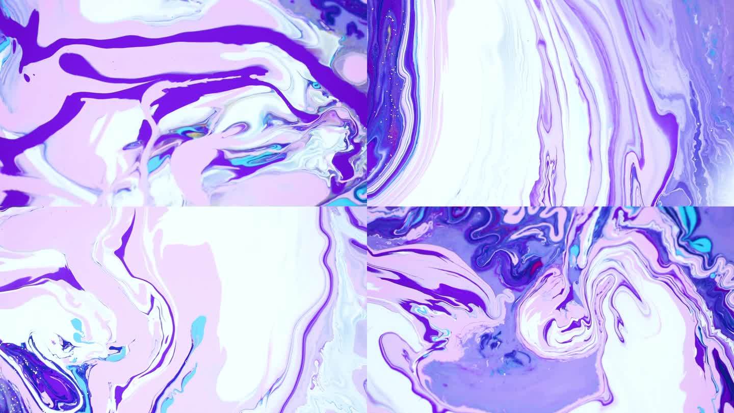 女性紫色动漫梦幻流动抽象艺术