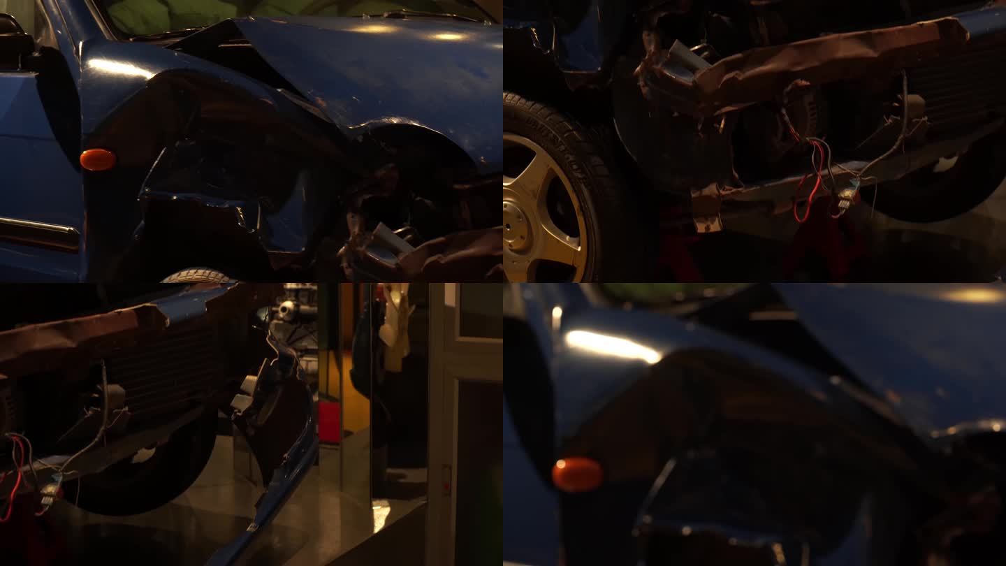 【镜头合集】出车祸被撞坏的汽车  (1)