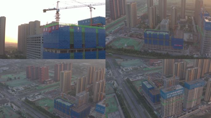 西咸新区建工集团OCT华侨城施工建设航拍