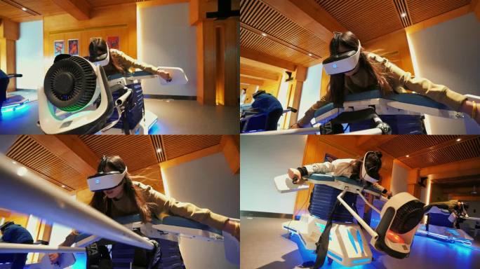 VR虚拟现实飞行体验实拍