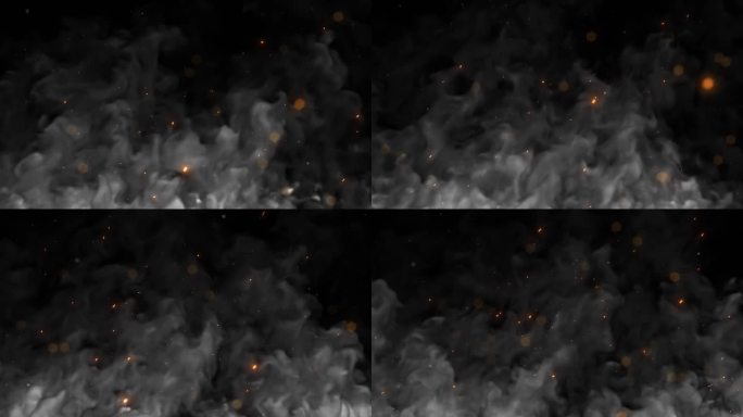 烟雾和火星粒子两个特效素材视频