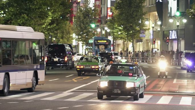 车水马龙光流延时马里奥卡丁车繁华街道